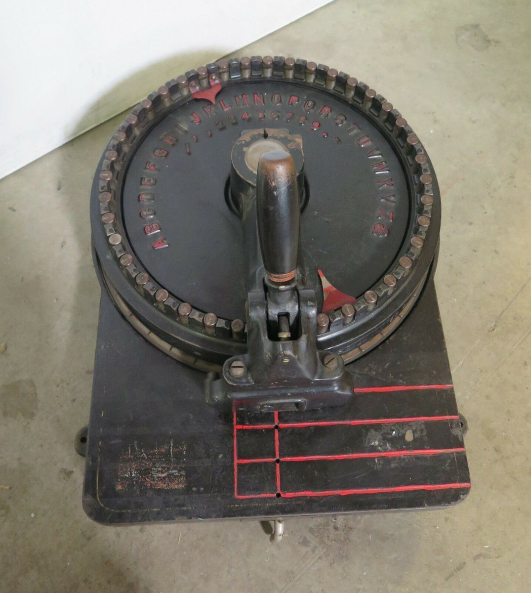 Rare Vintage Diagraph Stencil Cutting Machine 3/4 Letter Size