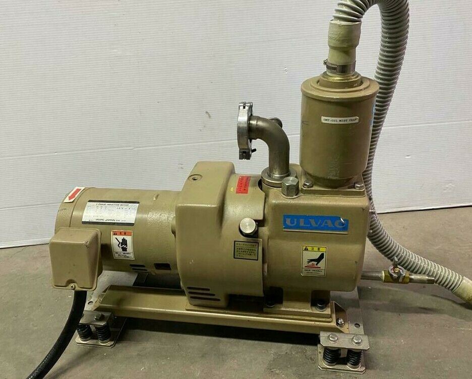 ULVAC D-330DK Vacuum Pump JAPAN OIL MIST TRAP TMX-1 ROTARY INDUCTION MOTOR