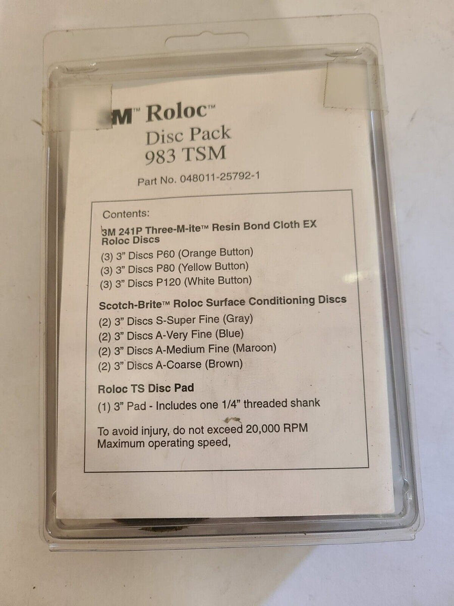 3M Roloc Disc Pack 983TSM Unitized Wheel Various 3 inch Discs ScotchB