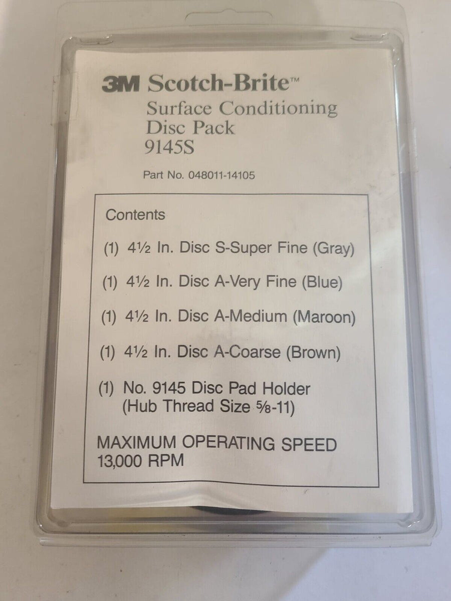 3M Roloc Disc Pack 9145S Unitized Wheel Various 41/2 Inch Surface Con