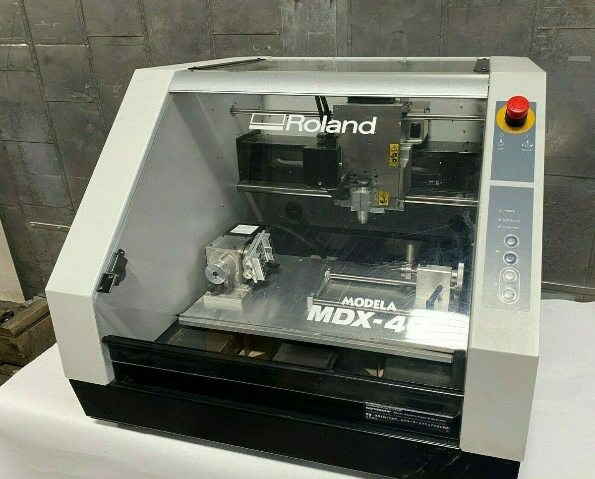 Roland Modela MDX-40 3D Engraver CNC Mill Desktop Benchtop With 4th Axis  Nice