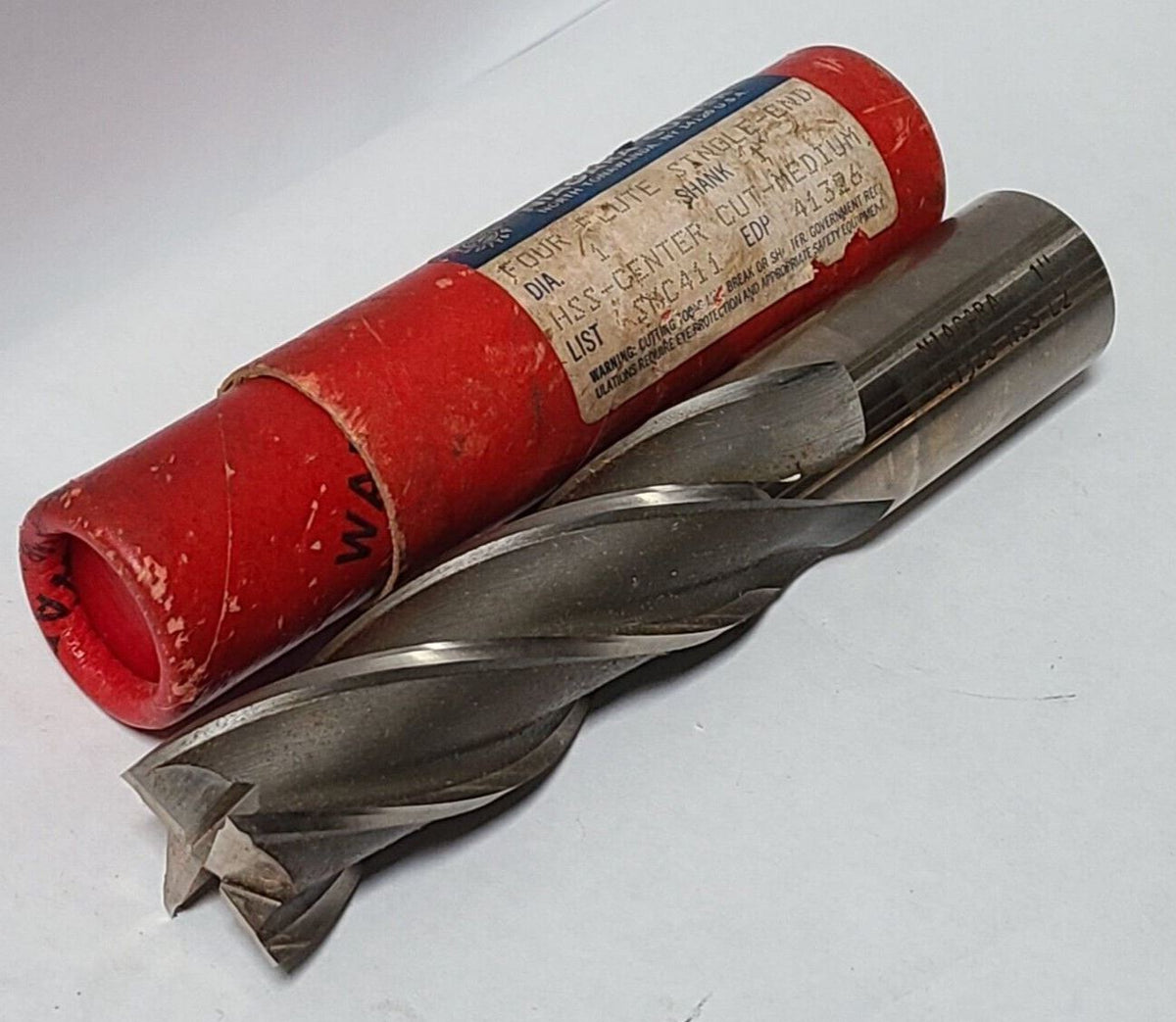 Niagara Cutter HSS 4 Flutes Center Cut Medium Single End Mill 1 Dia 1