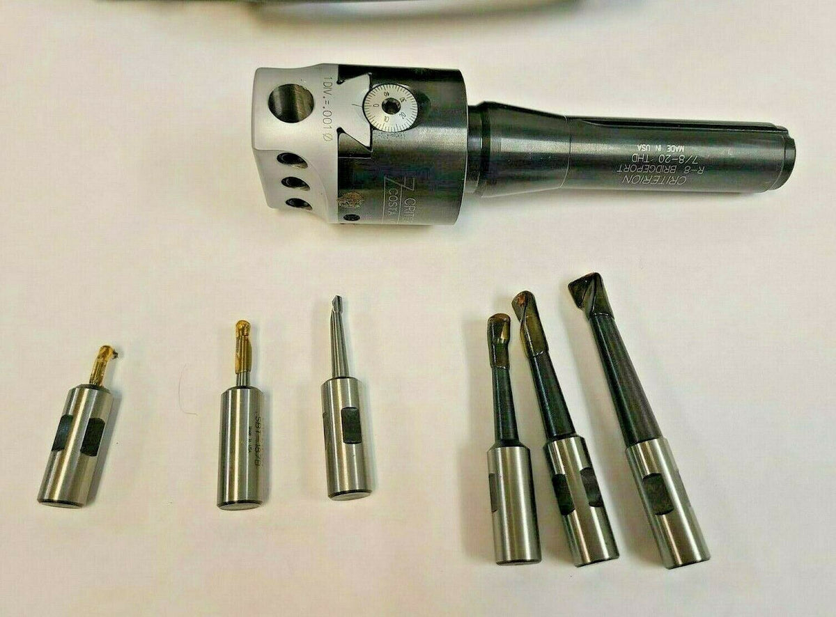 CRITERION 1100A 2" BORING BAR HEAD COMBO PACKAGE SET Bridgeport R8 7/