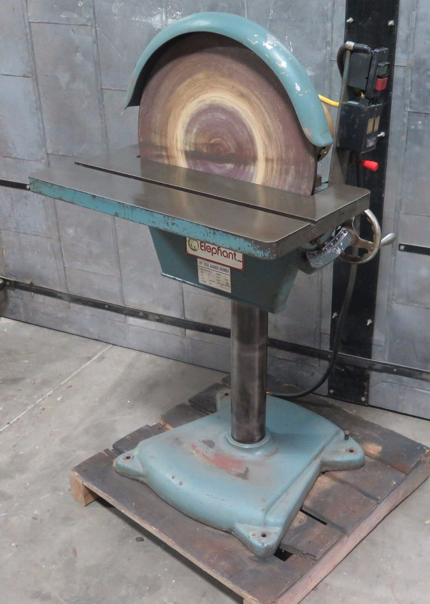 Elephant 20″ Disc Sander Grinder Model DS-20 Baldor Motor HP Phase