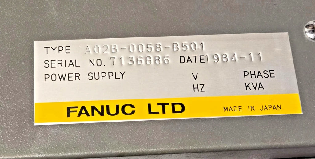 FANUC A02B-0058-B501 A02B0058B501 POWER SUPPLY CONTROLLER UNIT
