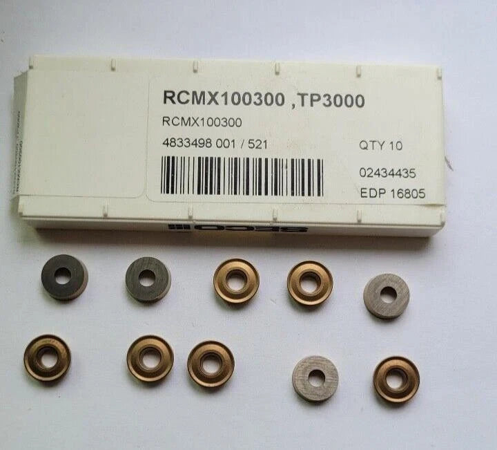 10 Pcs SECO RCMX100300 TP3000 EDP 16805 Carbide Inserts New