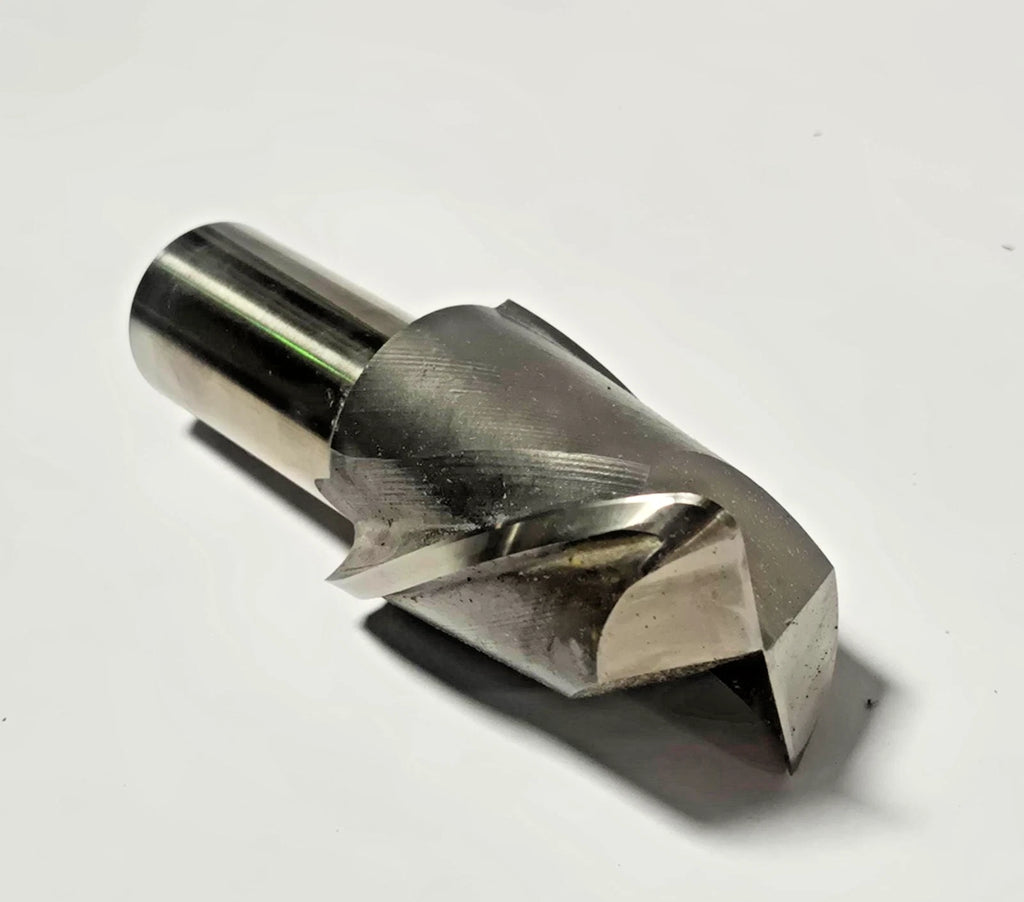 BRUBAKER TOOL End Mill HSS 2 Flute LH 2" Dia 1-1/4" Shank 962 MED ALUM