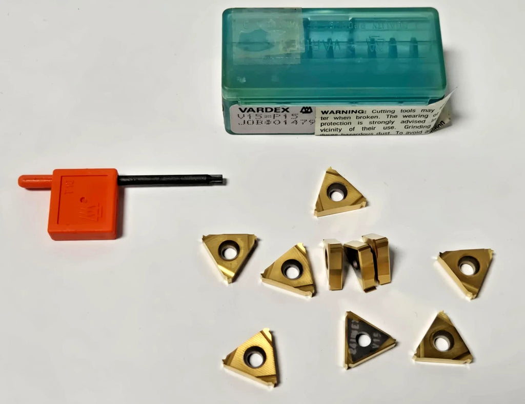 VARDEX 3ER 24 UN V15 C Threading Lathe Carbide Inserts 10 Pcs