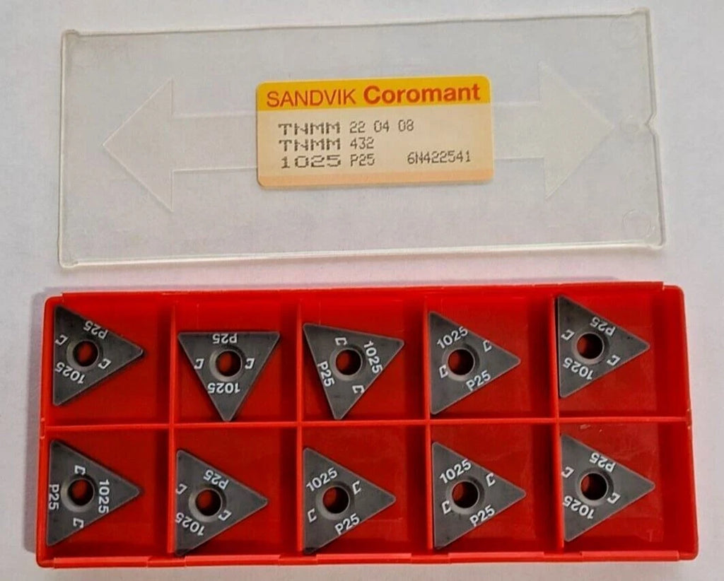 10 Pcs SANDVIK Coromant TNMM 432 1025 22 04 08 P25 Lathe Carbide Inserts New