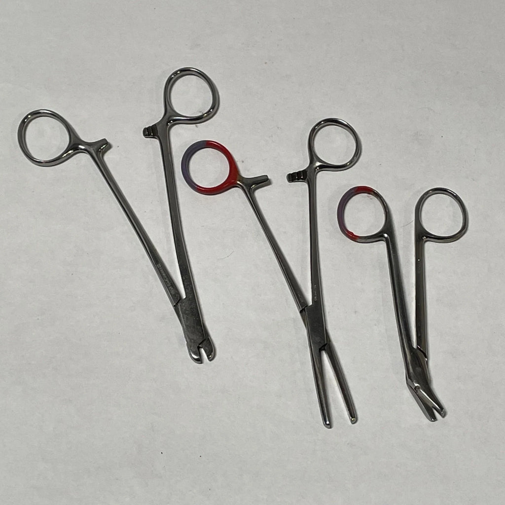 Lot of 3 Medical Surgery Clamps Snips Stainless Germany Kema Pakistan Weck USA