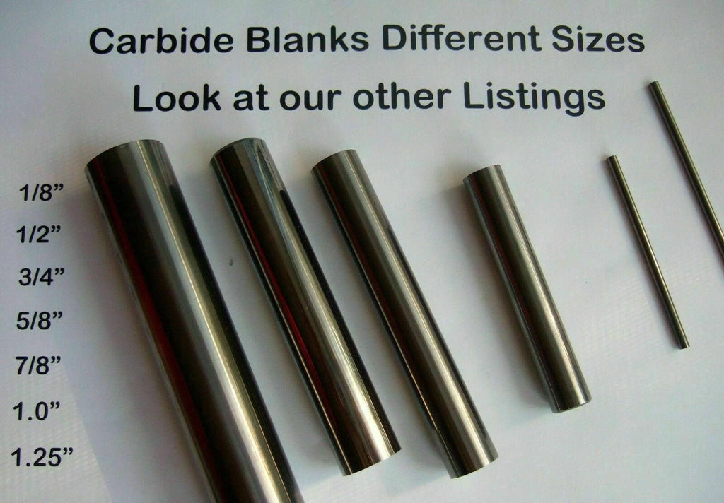 Round Solid Carbide Rod End Mill Blank Bar .50 1/2” Diameter x 2.50” Length