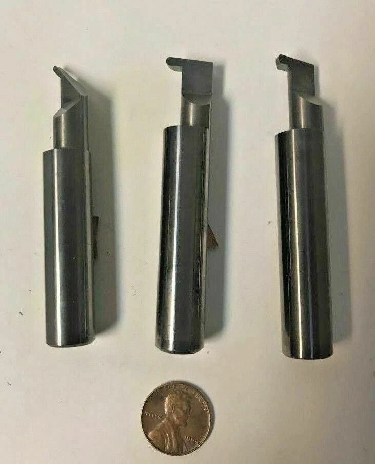 Lot Of 3 Solid Carbide Boring Bars 1/2 Shank 3" OAL for Lathe Nice