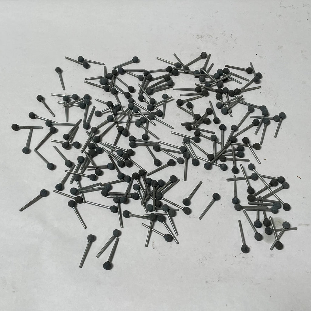 Lot of 7/16 Ball 1/8 Shank 7/8 OAL Abrasive Grinding Mounted Stone B122P60 USA