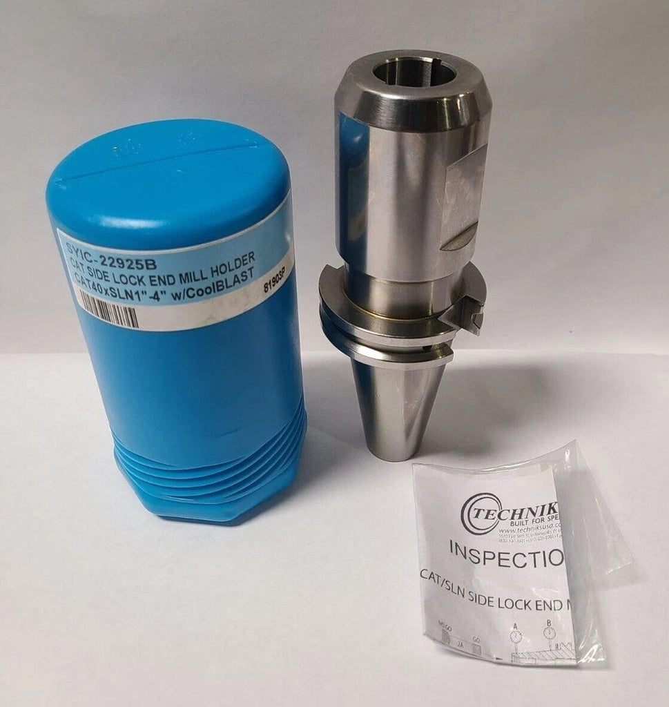 Techniks 22925B CAT 40 x 1.0" I.D. x 4" W/ CoolBLAST End Mill Holder CNC HAAS