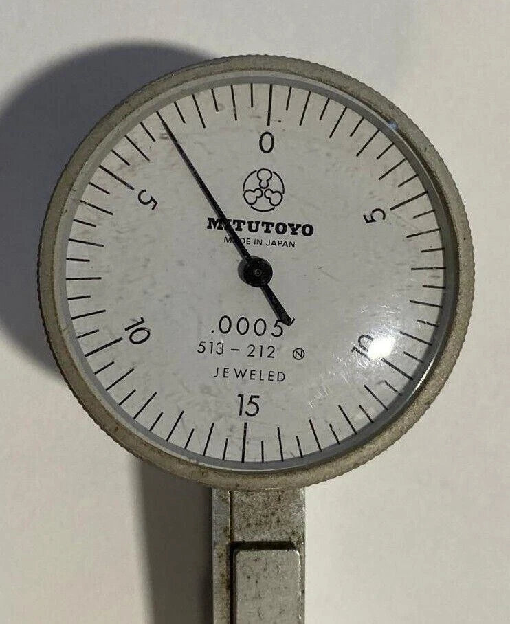 MITUTOYO Dial Test Indicator 513-212 .0005” Japan Made Machinist Tool Jeweled