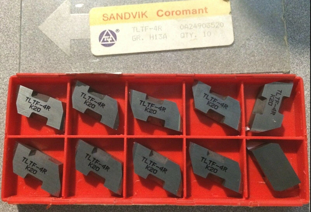 SANDVIK Coromant TLTF 4R H13A K20 Lathe Grooving Carbide Inserts 10 Pcs New Tool