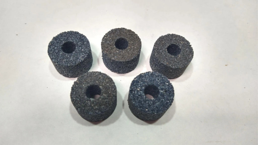 3/4x1/2x1/4 Abrasive Cylinder Stone Wheel 3A46 I8 V22 Made in USA Lot of 5
