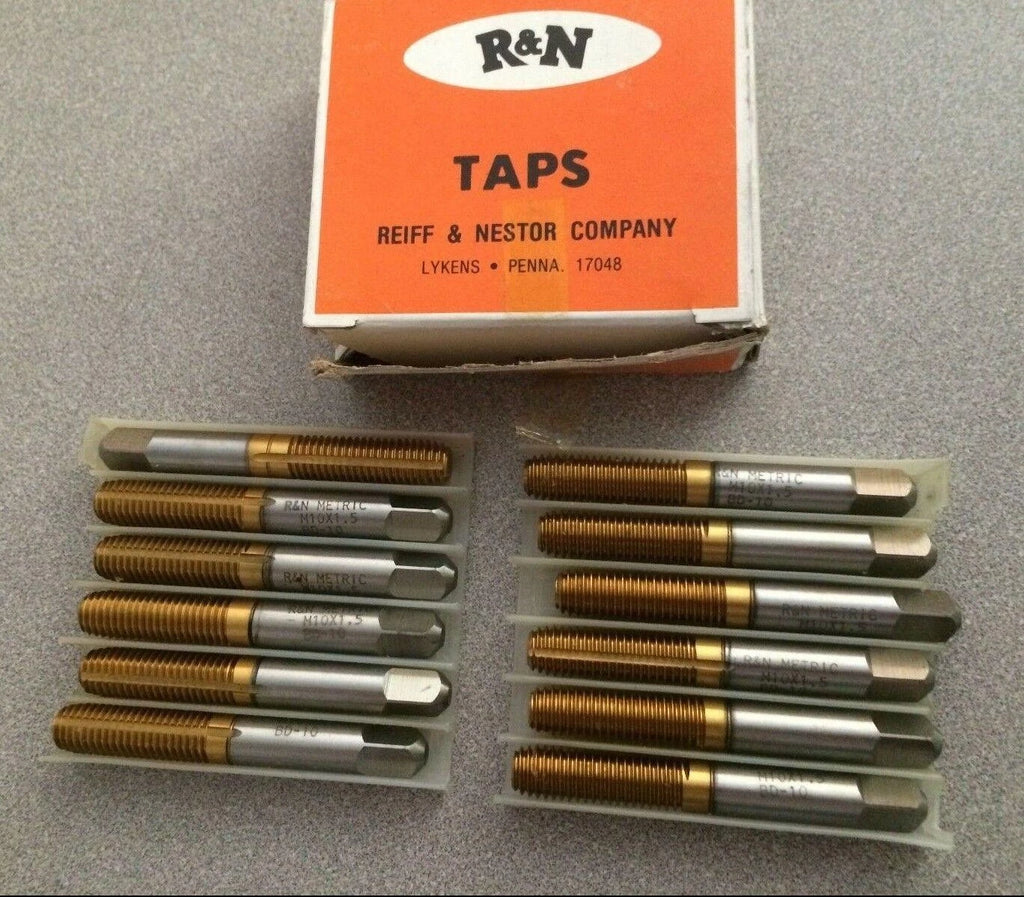 Reiff Nestor R&N ThreadFormer HSS D10 Metric Tap M10 x 1.5 12 Pcs Bottom New