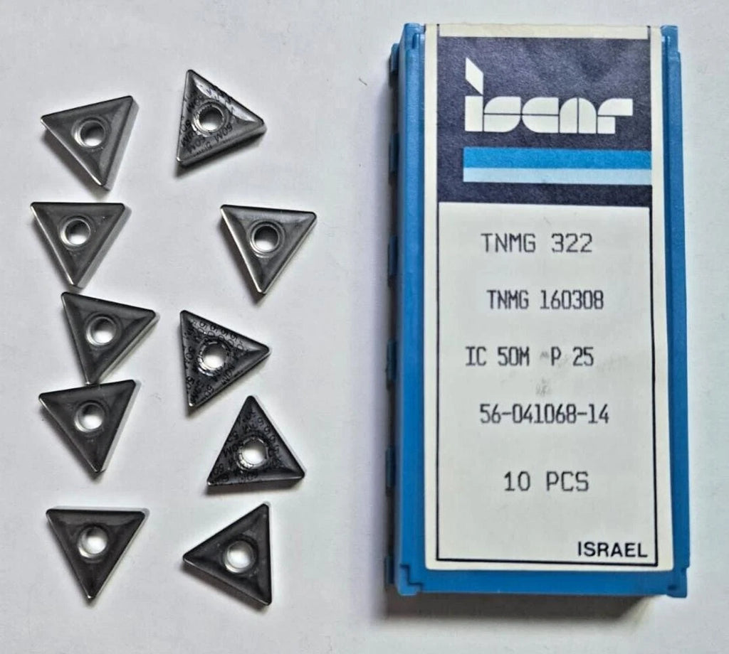 ISCAR TNMG 322 160308 IC 50M P25 Carbide Inserts 10 Pcs Lathe Turning Mill Tools