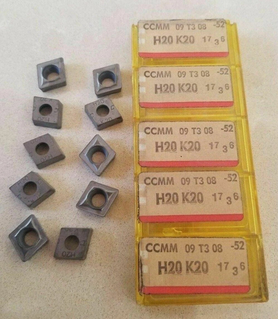 Sandvik Coromant CCMM 09 T3 08 H20 K20 17 3 6 Carbide Inserts 10 Pcs Lathe