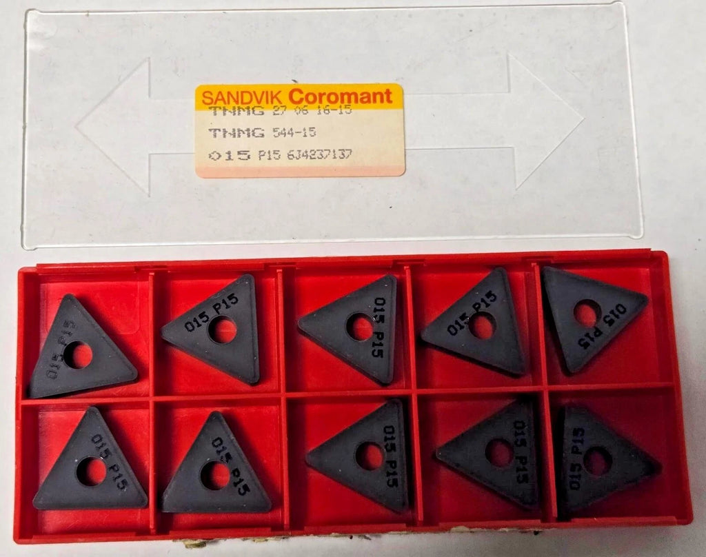 10 Pcs SANDVIK Coromant TNMG 544 15 015 P15 Lathe Carbide Inserts 27 06 16-15