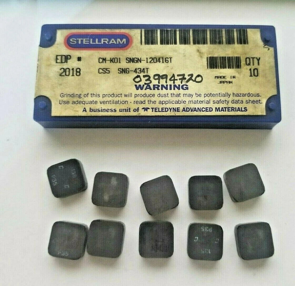 STELLRAM CM-K01 SNGN 120416T CS5 SNG 434T Carbide Inserts 10 Pcs New Mill Tools