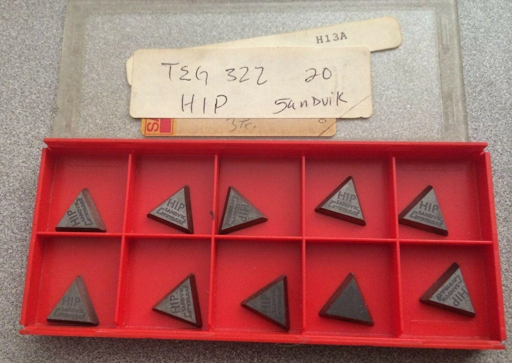SANDVIK Coromant TEG 322 20 H1P H13A Lathe Tools Carbide Inserts 10 Pcs New