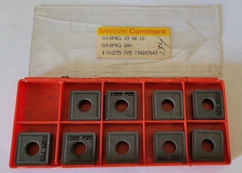 9 Pcs SANDVIK Coromant SNMG 644 P25 1025 Carbide Inserts New Tool SNMG 19 06 16