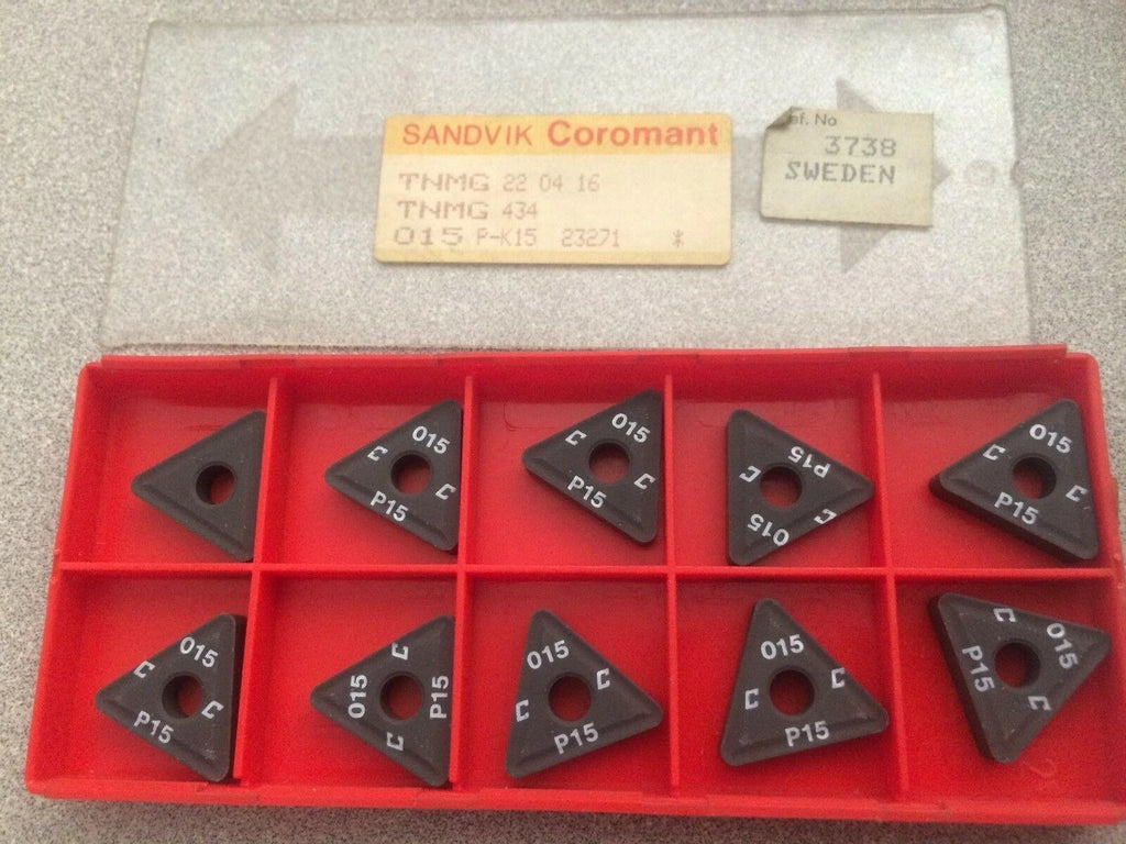 SANDVIK Coromant TNMG 434 22 04 16 015 P-K15 Lathe Carbide Inserts 10 Pcs New