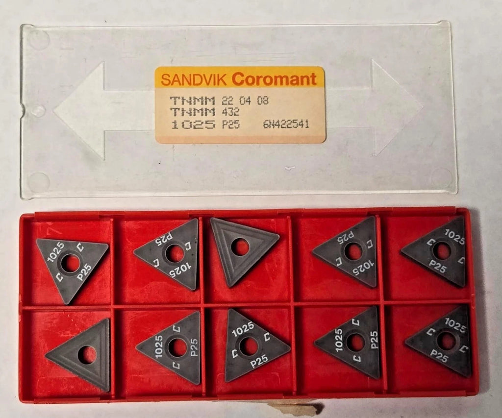 10 Pcs SANDVIK Coromant TNMM 432 1025 22 04 08 P25 Lathe Mill Carbide Inserts