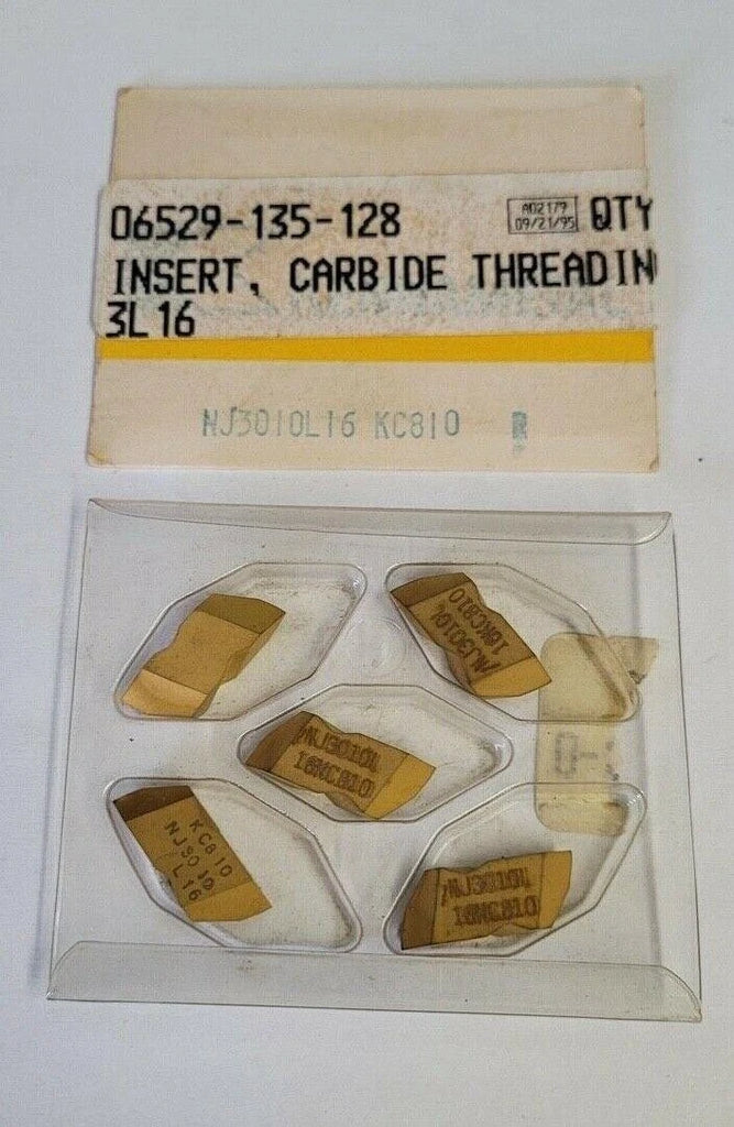 5 Pcs Kennametal NJ3010L16KC810 Carbide Threading Inserts 06529-135-128 3L16