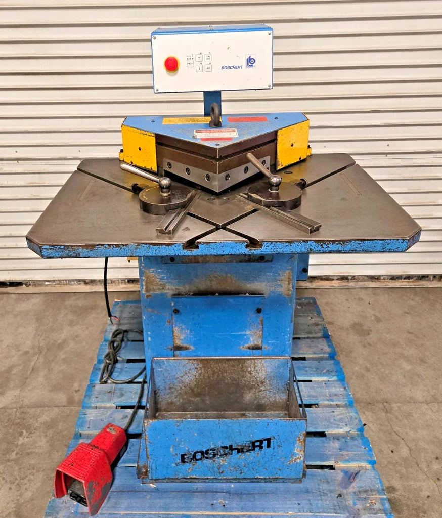 Boschert LB 12 Hydraulic Corner Notcher Sheet Shear Metal 8-7/8" x 8-7/8" x 1/4"