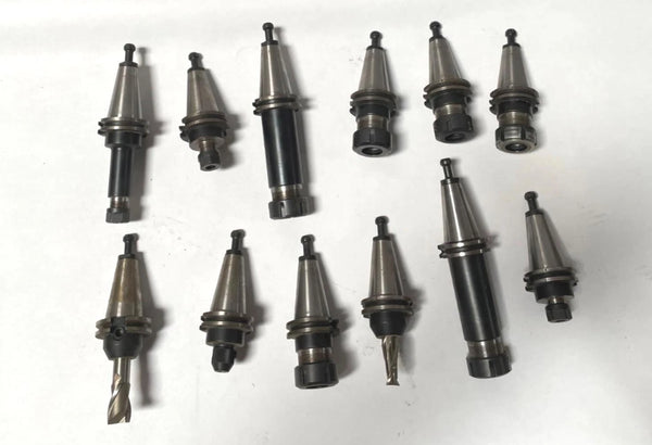 Lot of 12 CAT40 CNC ENDMILL TOOL HOLDERS KENNAMETAL JAPAN HAAS FADAL VMC