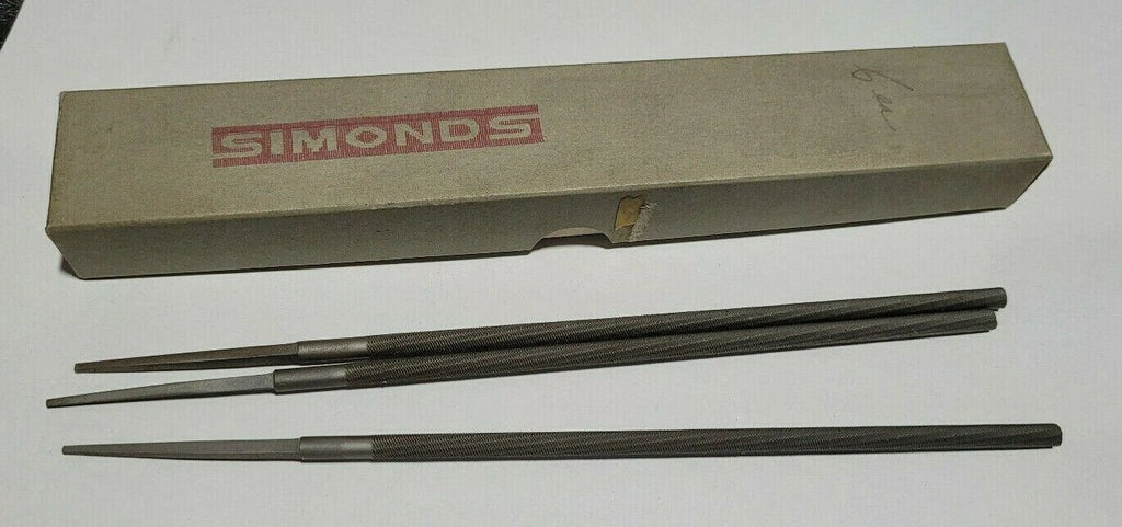 3 Pcs Simonds 6" x 3/16 Round STR Files 84-185000 UPC 10788 New