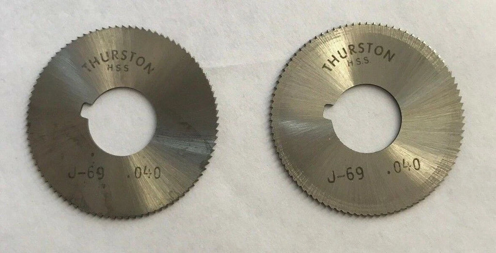 Lot 2 Thurston HSS Slotting Slitting Jeweler Blade Saw 1-3/4" x .040 x 5/8" Mill