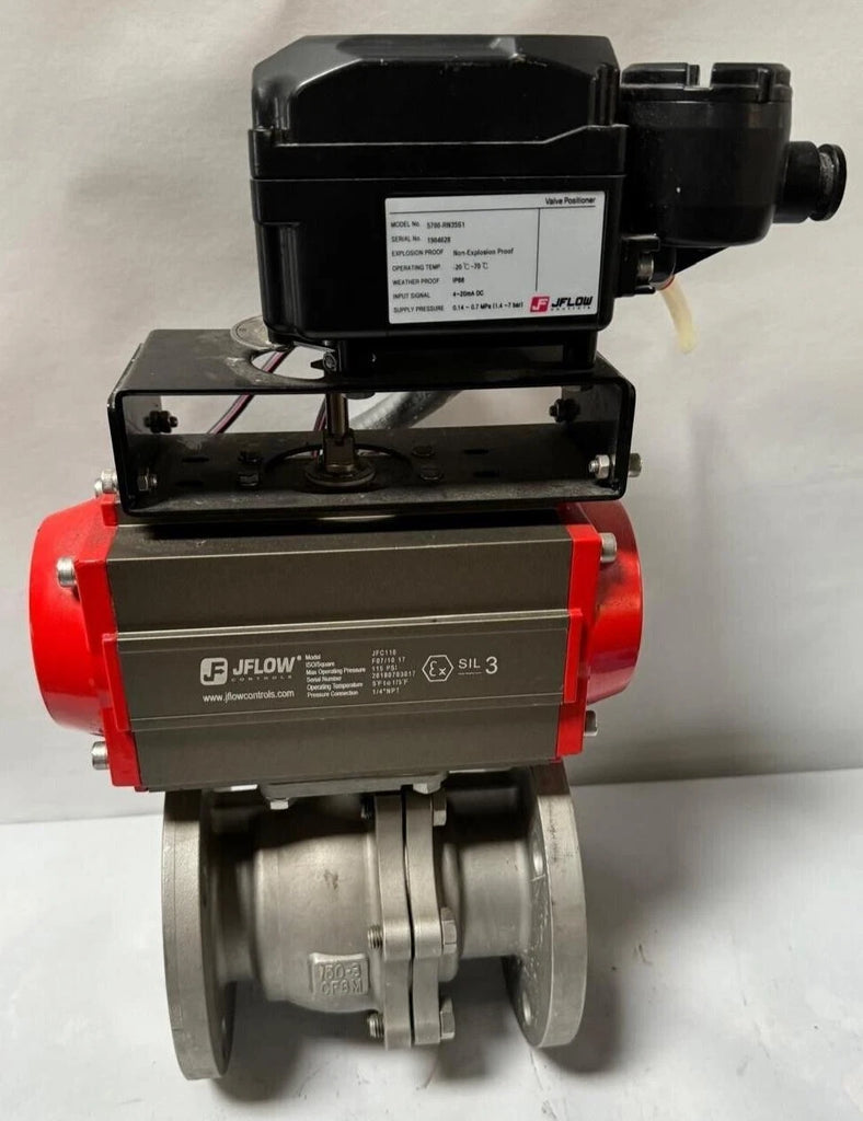 3" Ball Valve J-Flow DM2533F CF8M JFlow Controls JFC110 Actuator Pnuematic Valve