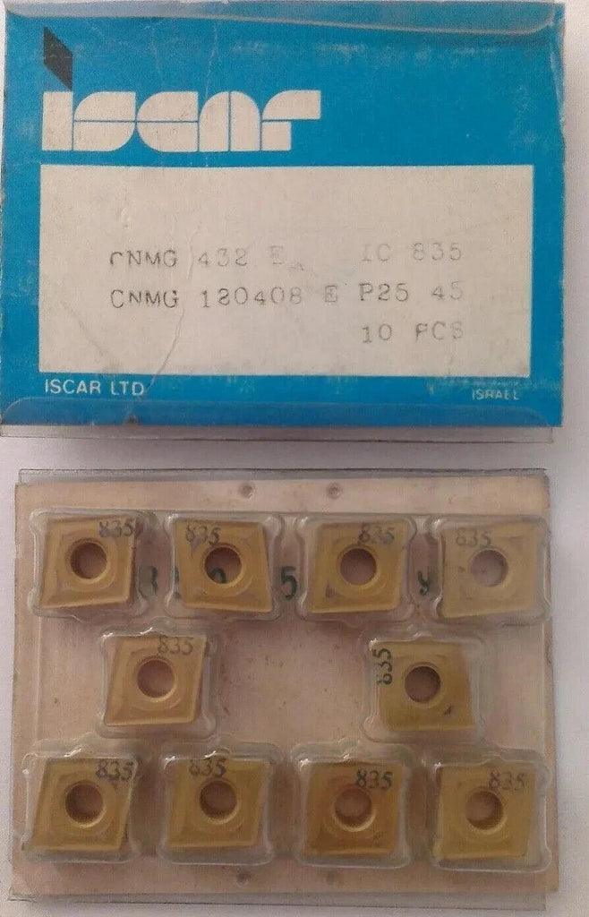 10 Pcs Iscar CNMG 432 E IC 835 Carbide Inserts Lathe Turning Mill New Gold Tools