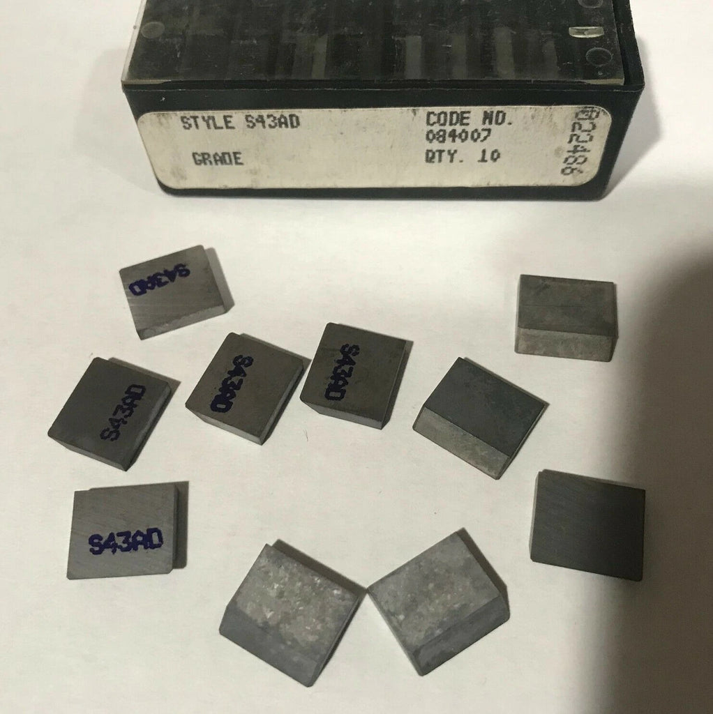 10 Pcs TRW Style S43AD 084007 Carbide Inserts Lathe Mill Milling Tools New
