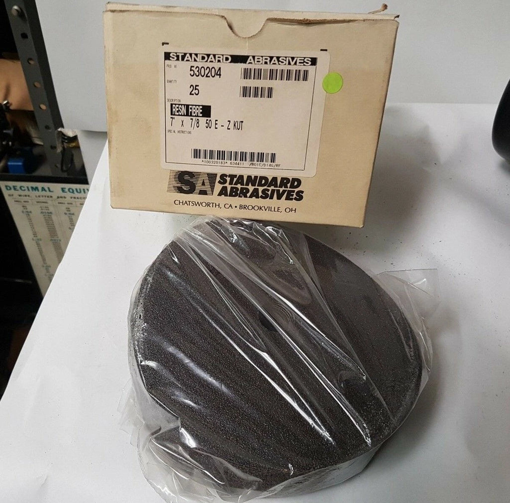 25 Pcs Standard Abrasives 7" Resin Fibre Quick Change Disc Scotch Hole 530204