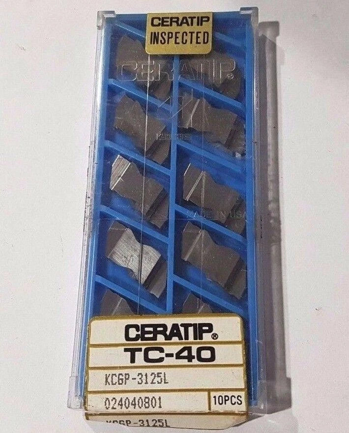 10 Pcs Ceratip TC-40 KCGP 3125L Lathe Carbide Inserts Tools Grooving 024040801