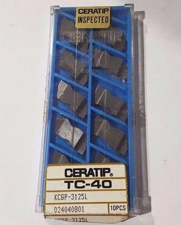 10 Pcs Ceratip TC-40 KCGP 3125L Lathe Carbide Inserts Tools Grooving 024040801
