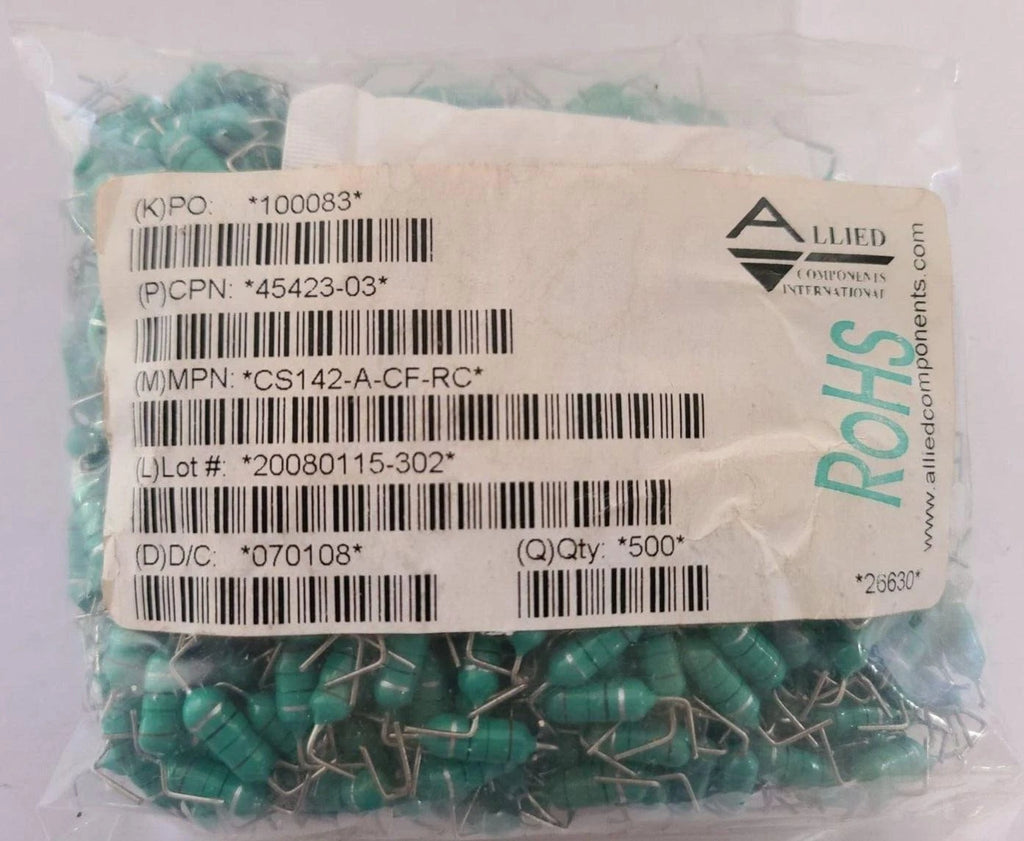 500 Allied Resistors 100083 45423-03 CS142-A-CF-RC 20080115-302 070108