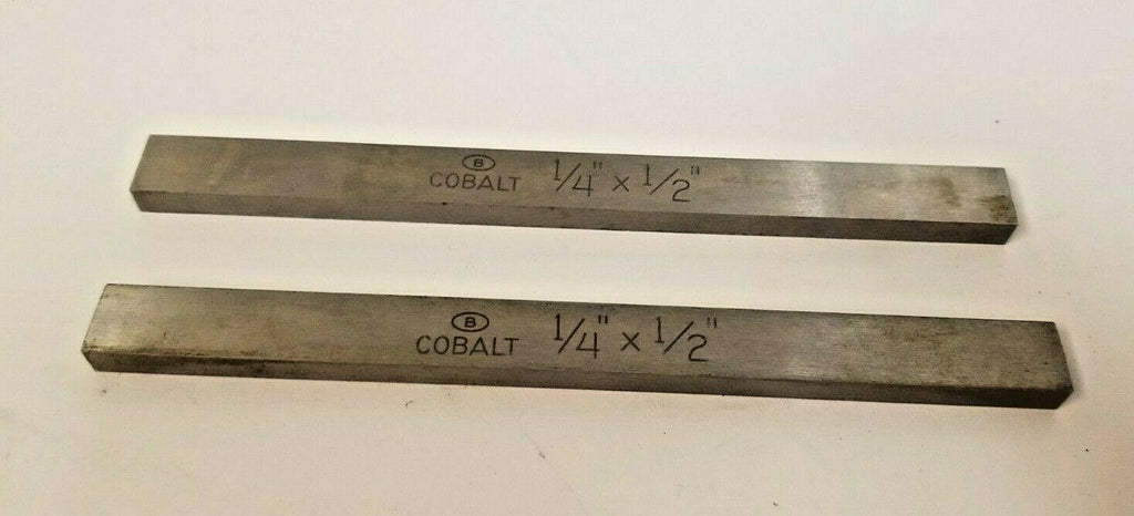 2 New 1/4 x 1/2 x 6 Rectangular Lathe Tool Cutting HSS Bit Blank COBALT BESLY