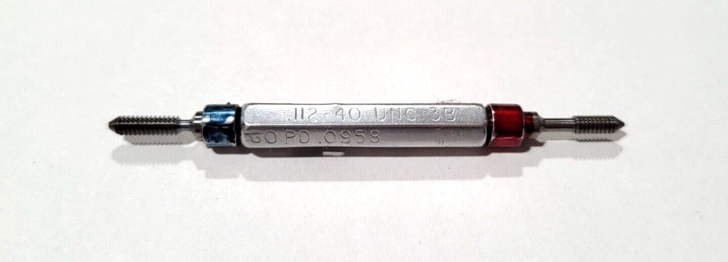 .112-40 UNC 3B GO & NO GO Thread Plug Gage GO P.D. .0958 & NOGO .0982