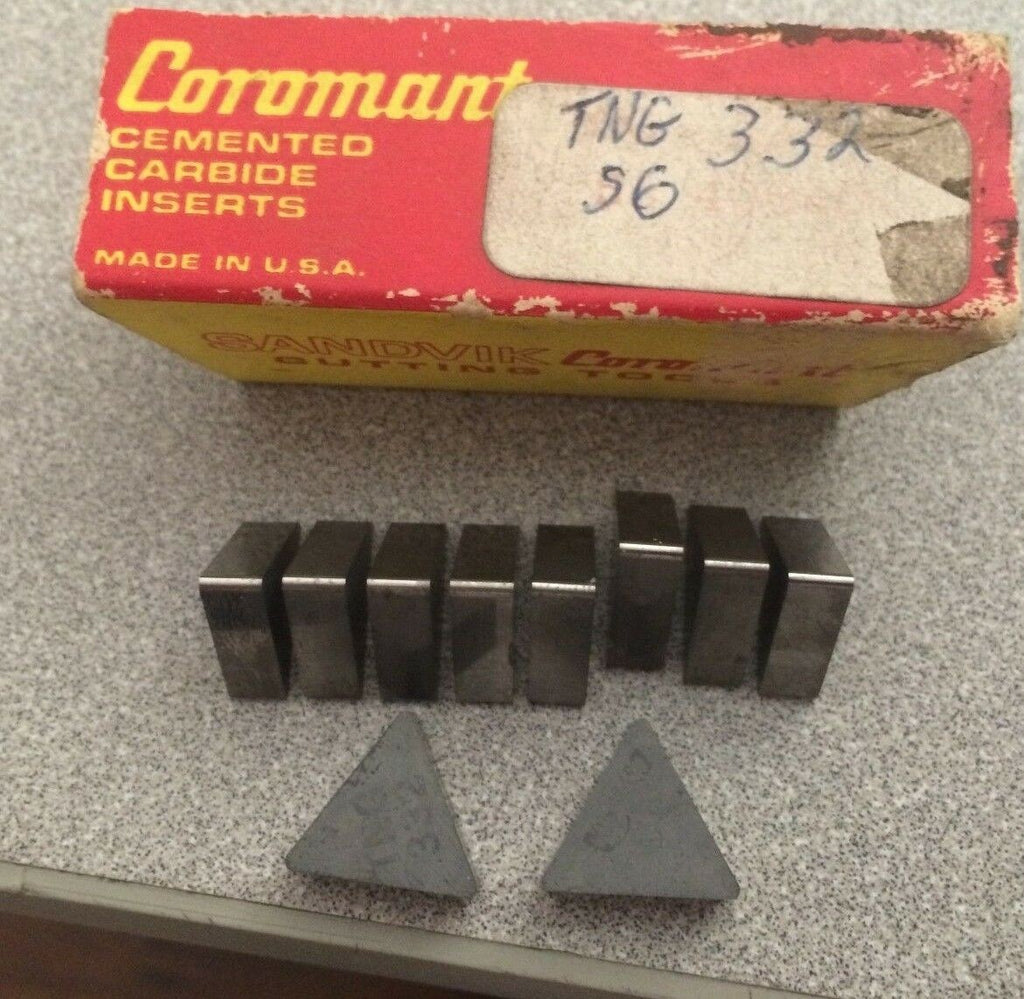 SANDVIK Coromant TNG 332 S6 Lathe Carbide Inserts 10 Pcs New Tools