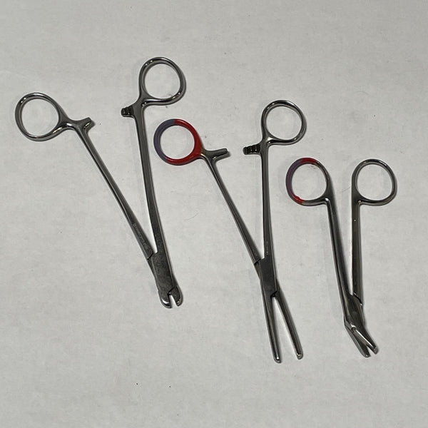 Lot of 3 Medical Surgery Clamps Snips Stainless Germany Kema Pakistan Weck USA