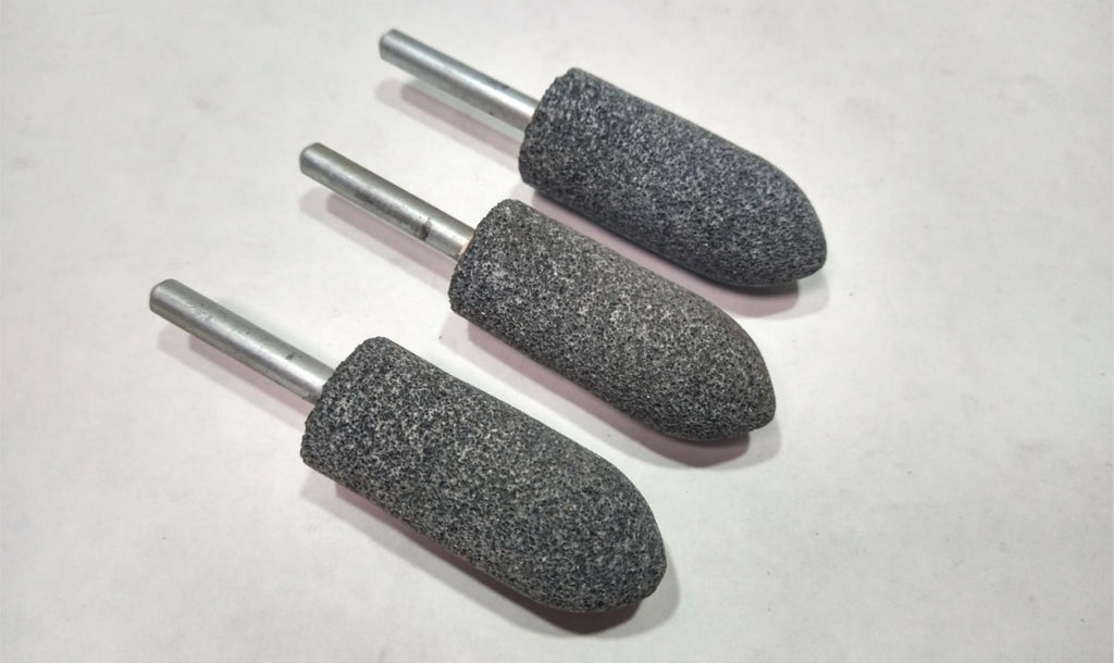 7/8x2-1/4x1/4 Carborundum Abrasive Stone Mounted Grinding Cone GA36RV40 USA 3Pcs