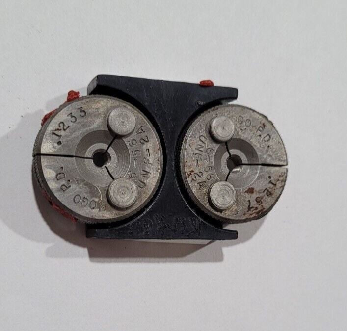 Set of 6-56 UNF-2A GO and NO GO Set Thread Ring Gage P.D. .1257 and .1233 Gages