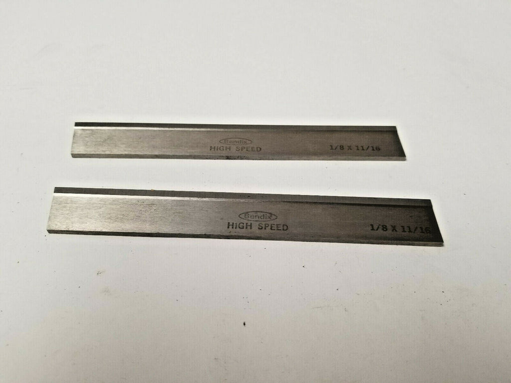 2 New 1/8 x 11/16 x 5" Square Lathe Tool Cutting HSS Blank Bit  BESLY USA