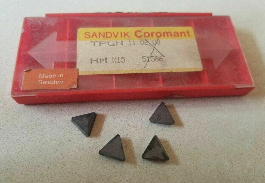 SANDVIK Coromant TPGN 11 02 08 HM K15 51586 Lathe Mill Carbide Inserts 4 Pcs